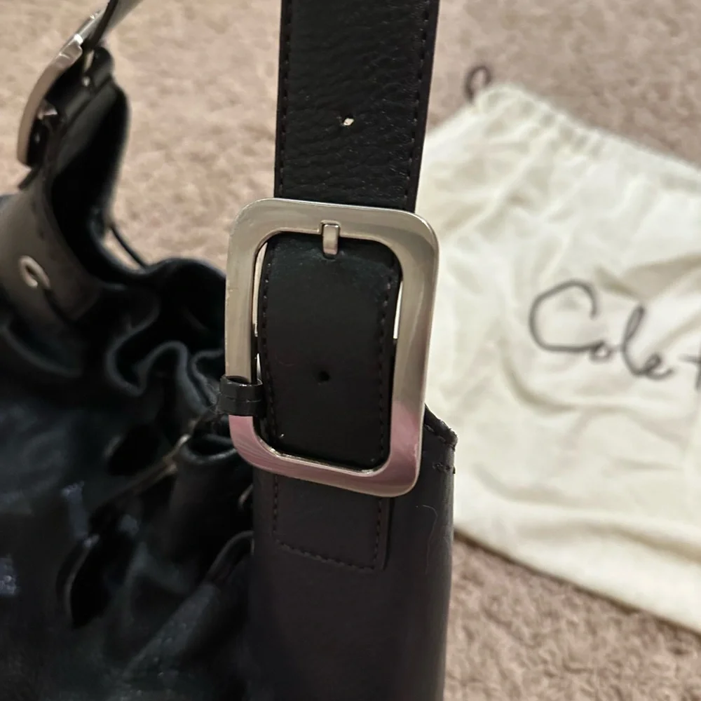 NWOT Rare Vintage limited edition Cole Haan Black Leather bag -flawless